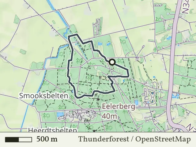 Rode route vanaf Eelerberg, Hellendoorn