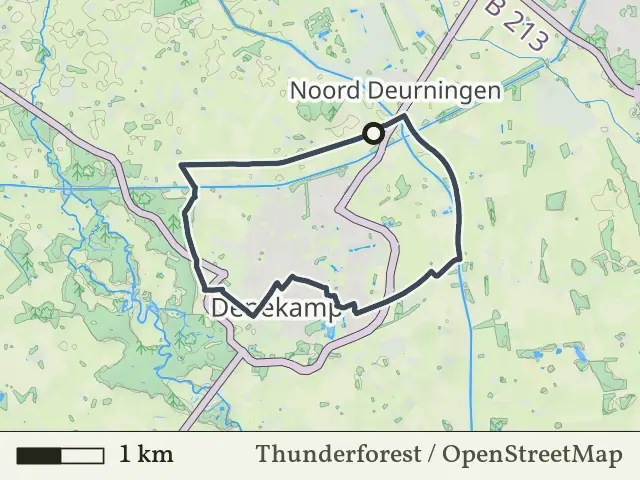 Rode route vanaf Westeres, Denekamp