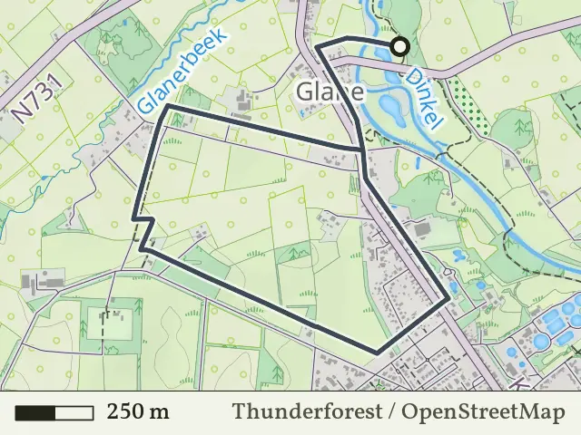 Gele route vanaf Glane, Losser