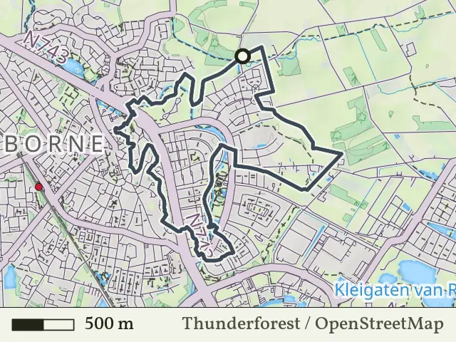 Groene route vanaf Spanjaardgemaal, Borne