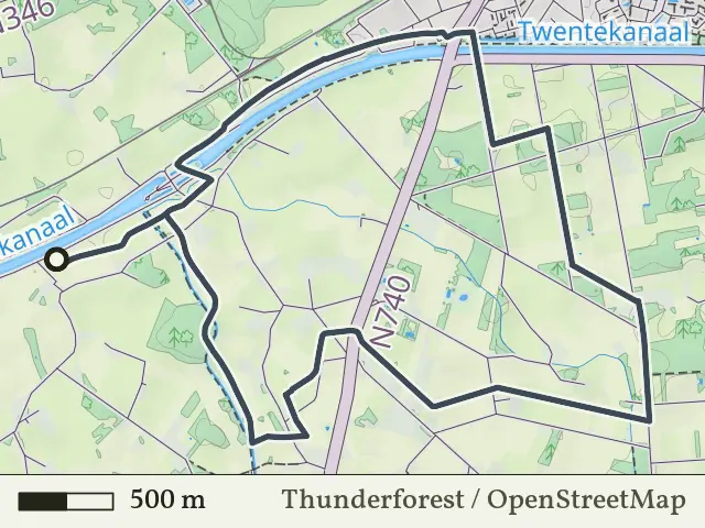 Gele route vanaf Wiene, Ambt Delden
