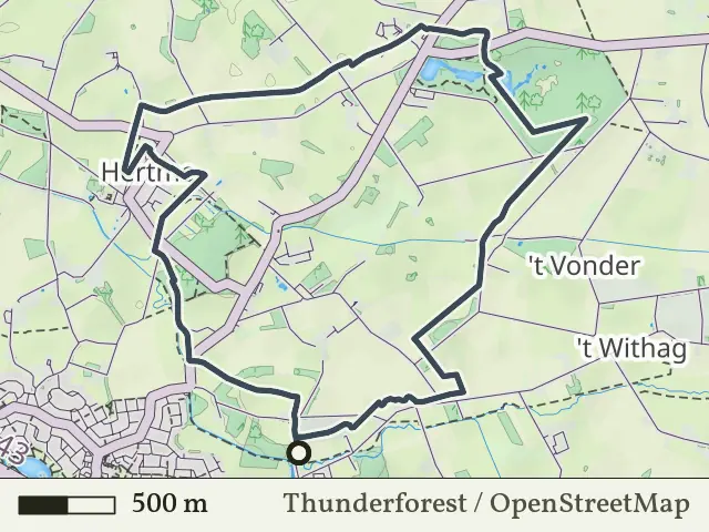 Paarse route vanaf Spanjaardgemaal, Borne
