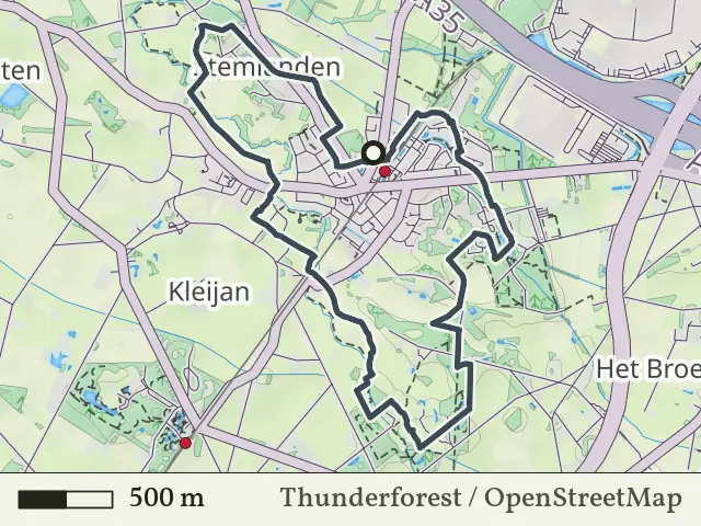 Blauwe route vanaf Boekelo, Enschede