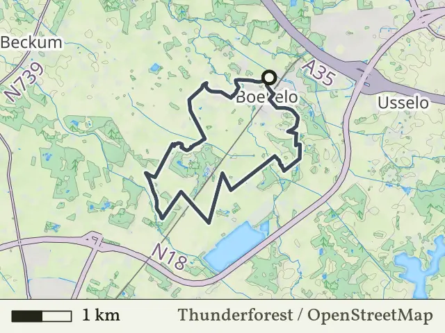 Oranje route vanaf Boekelo, Enschede