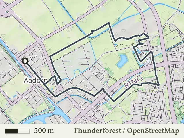Blauwe route vanaf Aadorp, Vriezenveen