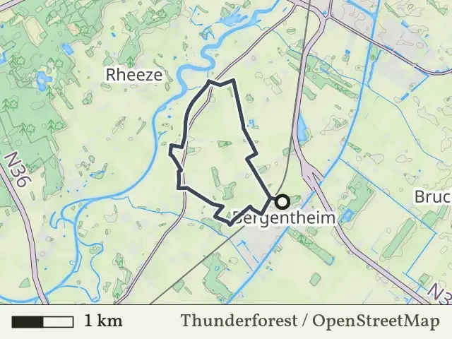 Paarse route vanaf Bergentheim, Hardenberg Oost