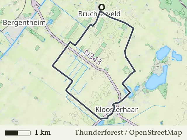 Oranje route vanaf Bruchterveld, Hardenberg Oost