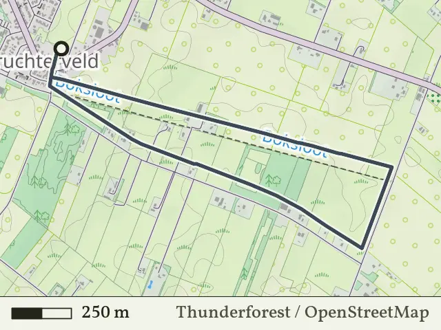 Rode route vanaf Bruchterveld, Hardenberg Oost