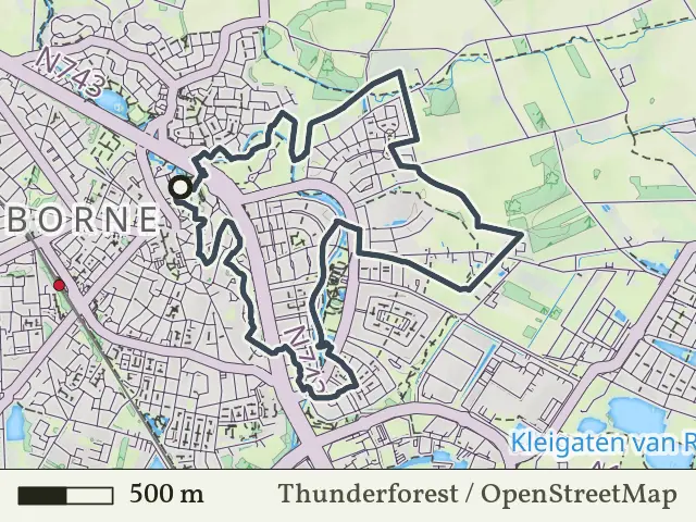 Groene route vanaf Oud-Borne, Borne