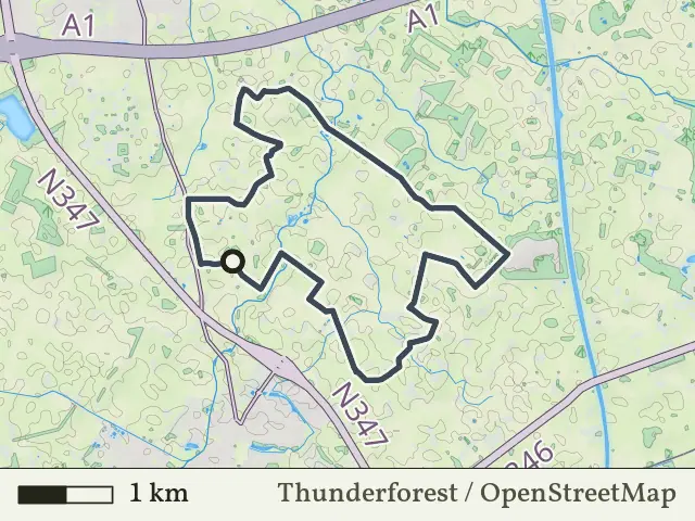 Rode route vanaf Elsenerbroek, Enter