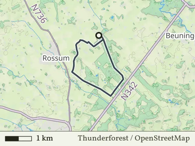 Rode route vanaf Everloo, Rossum
