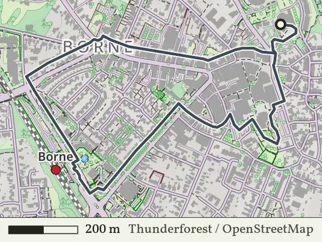 Oranje route vanaf Oud-Borne, Borne