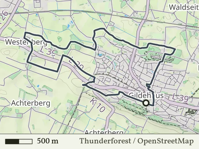 Gele route vanaf Gildehaus, Bad Bentheim