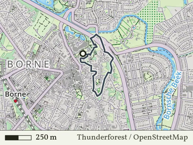 Paarse route vanaf Oud-Borne, Borne