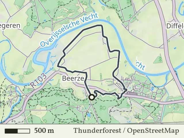 Oranje route vanaf Beerzerpoort, Beerze