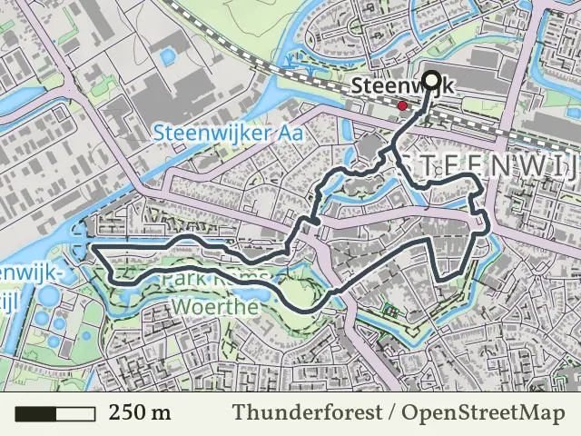 Rode route vanaf Steenwijk, Weerribben-Wieden