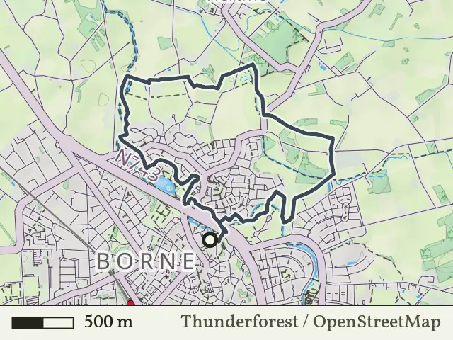 Rode route vanaf Oud-Borne, Borne