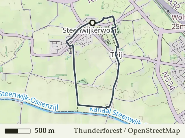Oranje route vanaf Steenwijkerwold, Weerribben-Wieden