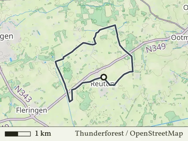 Rode route vanaf Reutum, Vasse