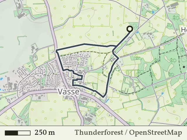 Blauwe route vanaf Tutenberg, Vasse
