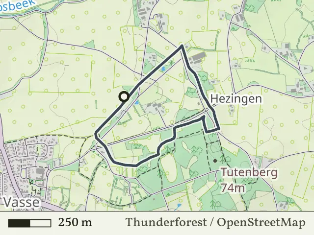 Gele route vanaf Tutenberg, Vasse