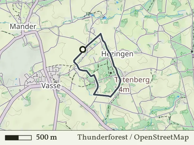 Groene route vanaf Tutenberg, Vasse