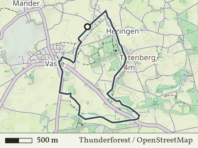 Oranje route vanaf Tutenberg, Vasse