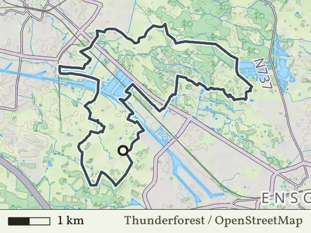 Gele route vanaf Twekkelo, Enschede