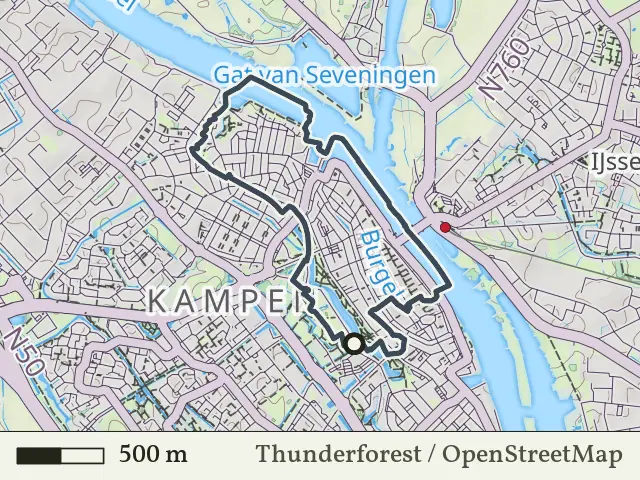 Groene route vanaf Kampen, IJsseldelta