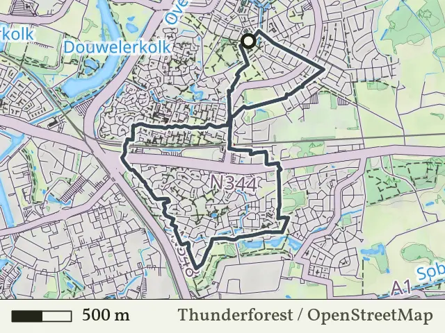 Rode route vanaf Ulebelt, Deventer