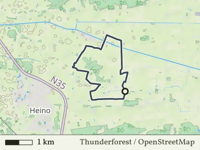 Blauwe route vanaf Veldhoek, Heino