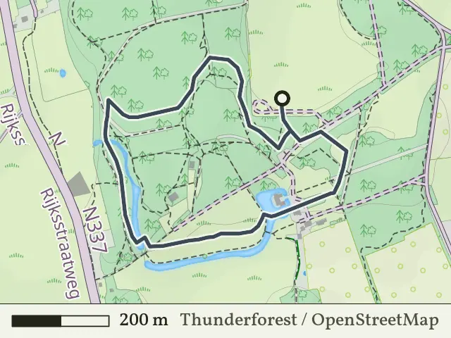 Rode route vanaf De Haere, Olst
