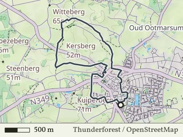 Gele route vanaf Ootmarsum, Ootmarsum
