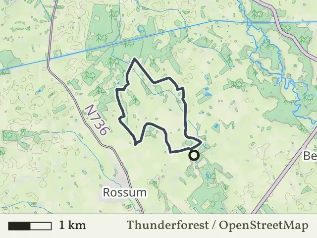 Blauwe route vanaf Everloo, Rossum