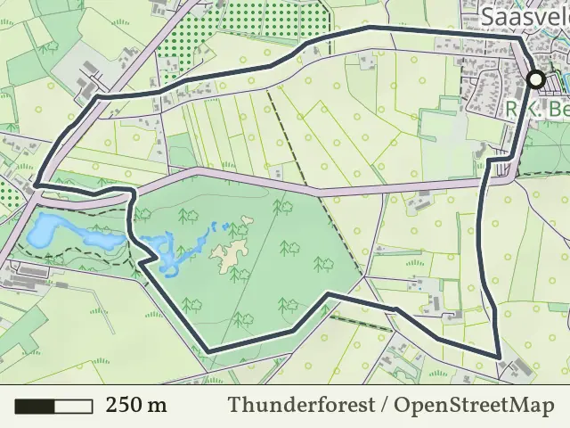 Rode route vanaf Saasveld, Saasveld