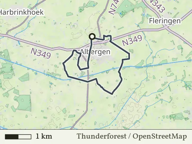 Gele route vanaf Albergen, Zenderen