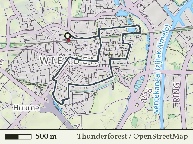 Oranje route vanaf Wierden, Wierden