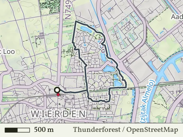 Rode route vanaf Wierden, Wierden