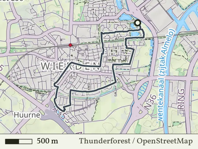 Oranje route vanaf Stouwevijver, Wierden