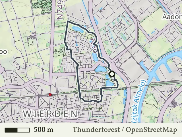 Rode route vanaf Stouwevijver, Wierden