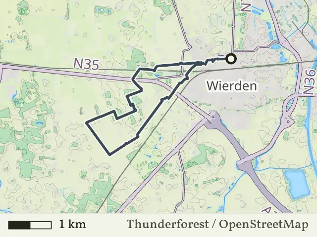 Groene route vanaf Wierden, Wierden
