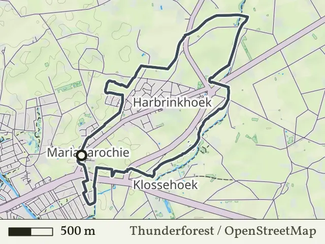 Paarse route vanaf Mariaparochie, Geesteren