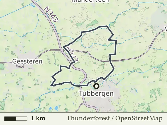 Blauwe route vanaf Tubbergen, Geesteren