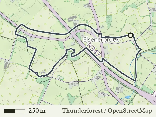Blauwe route vanaf Elsenerbroek, Enter