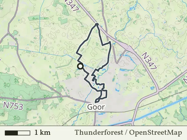 Rode route vanaf Doesgoor, Goor