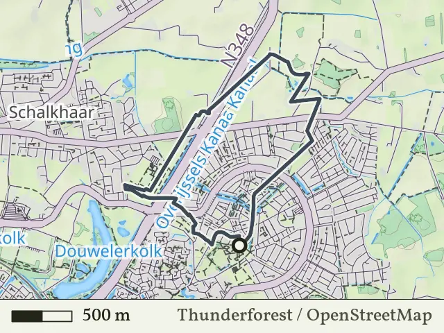 Blauwe route vanaf Ulebelt, Deventer