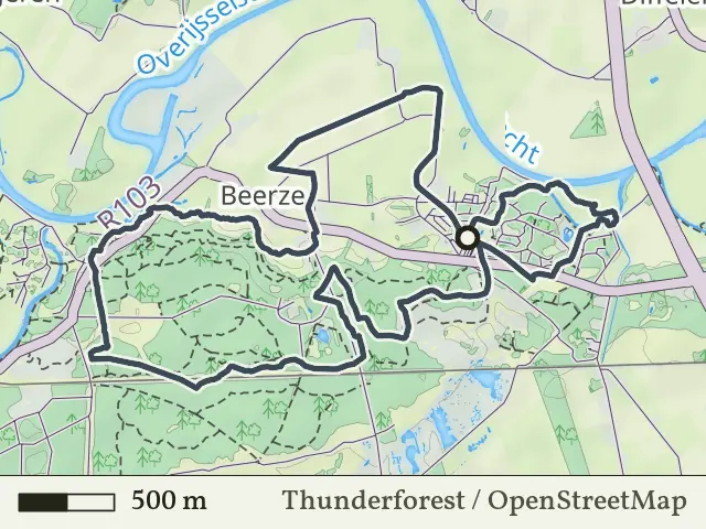 Paarse route vanaf Beerzebulten, Beerze Bulten