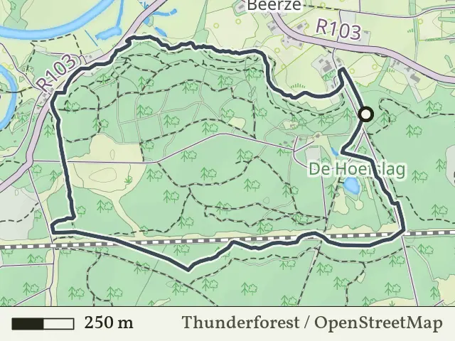 Blauwe route vanaf Beerzerpoort, Beerze