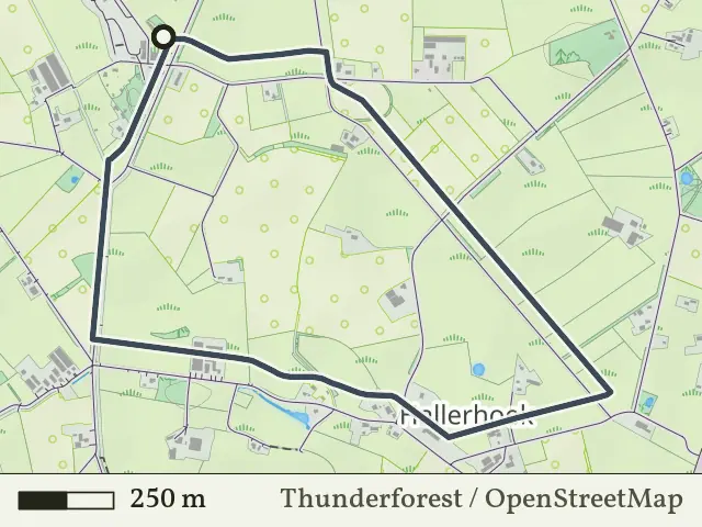 Gele route vanaf Meer, Den Ham