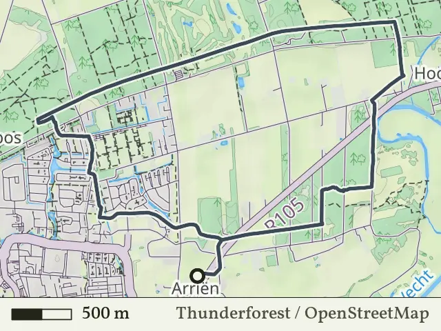 Paarse route vanaf Arrien, Ommen